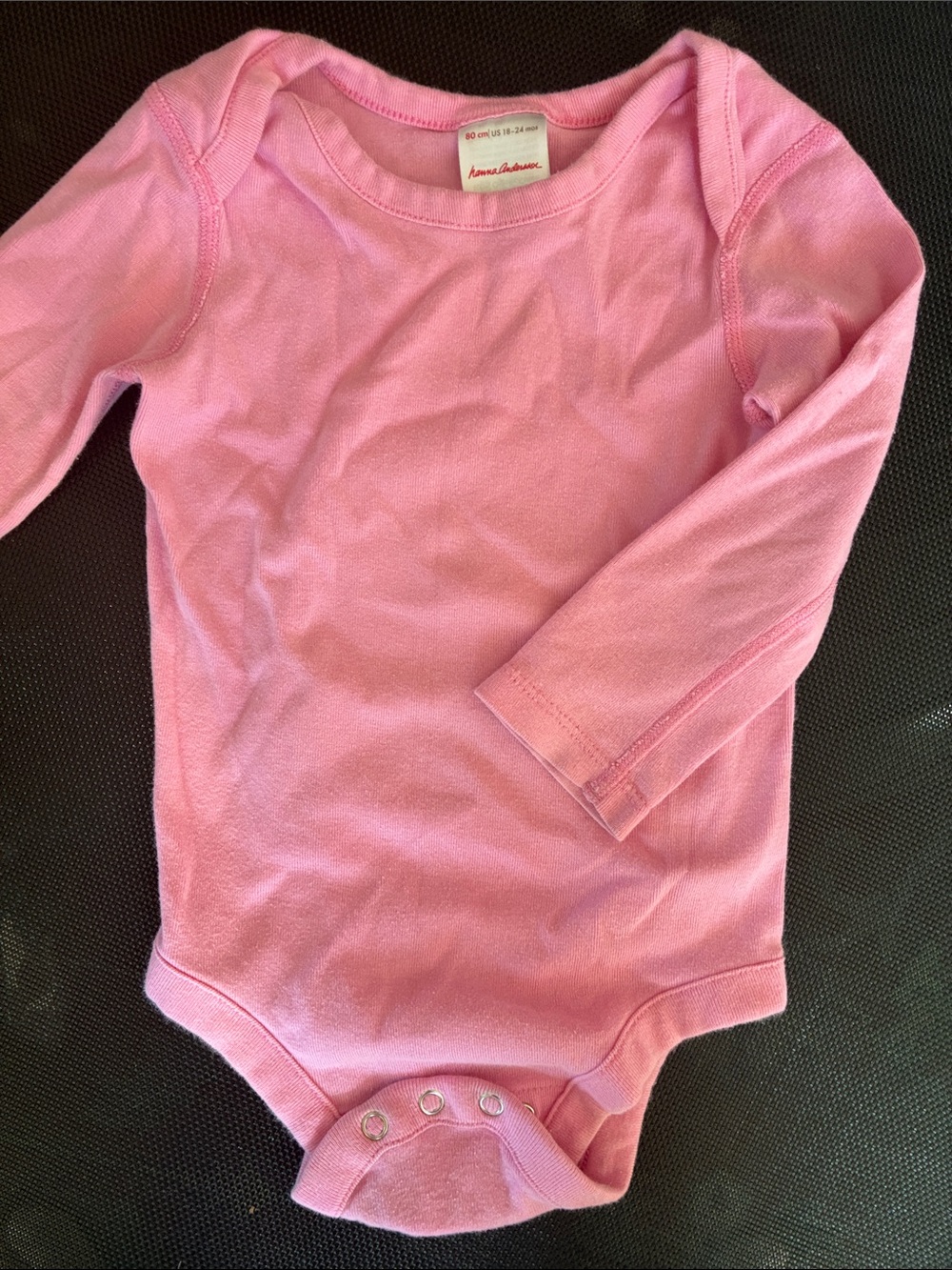 Hanna Andersson Light Pink Long-Sleeve Baby One-Piece